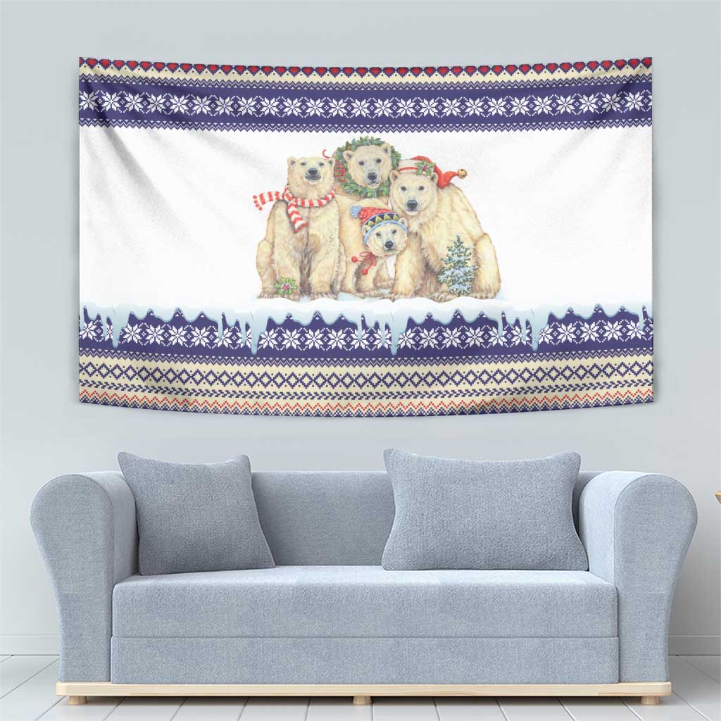 Polar Bears Christma Christmas Tapestry Xmas Holiday Patterns - Wonder Print Shop