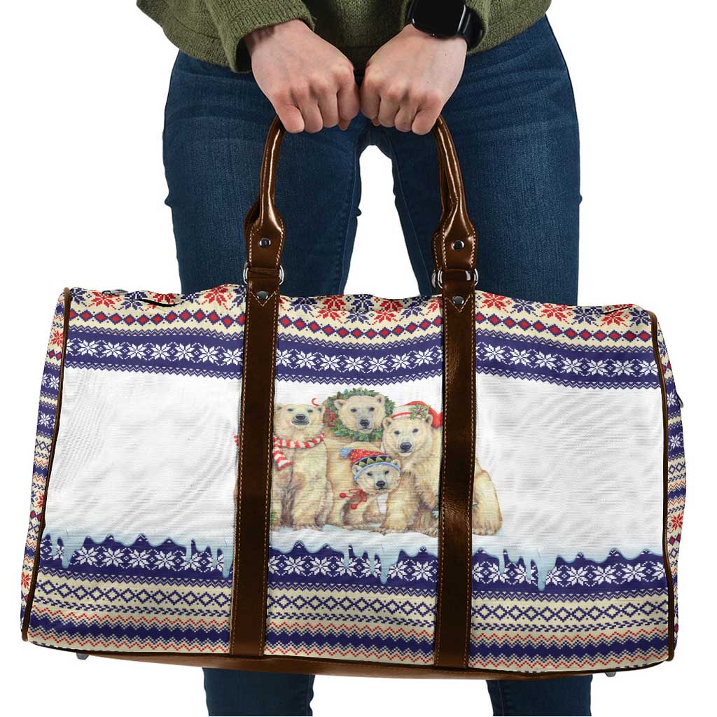 Polar Bears Christma Christmas Travel Bag Xmas Holiday Patterns - undefined