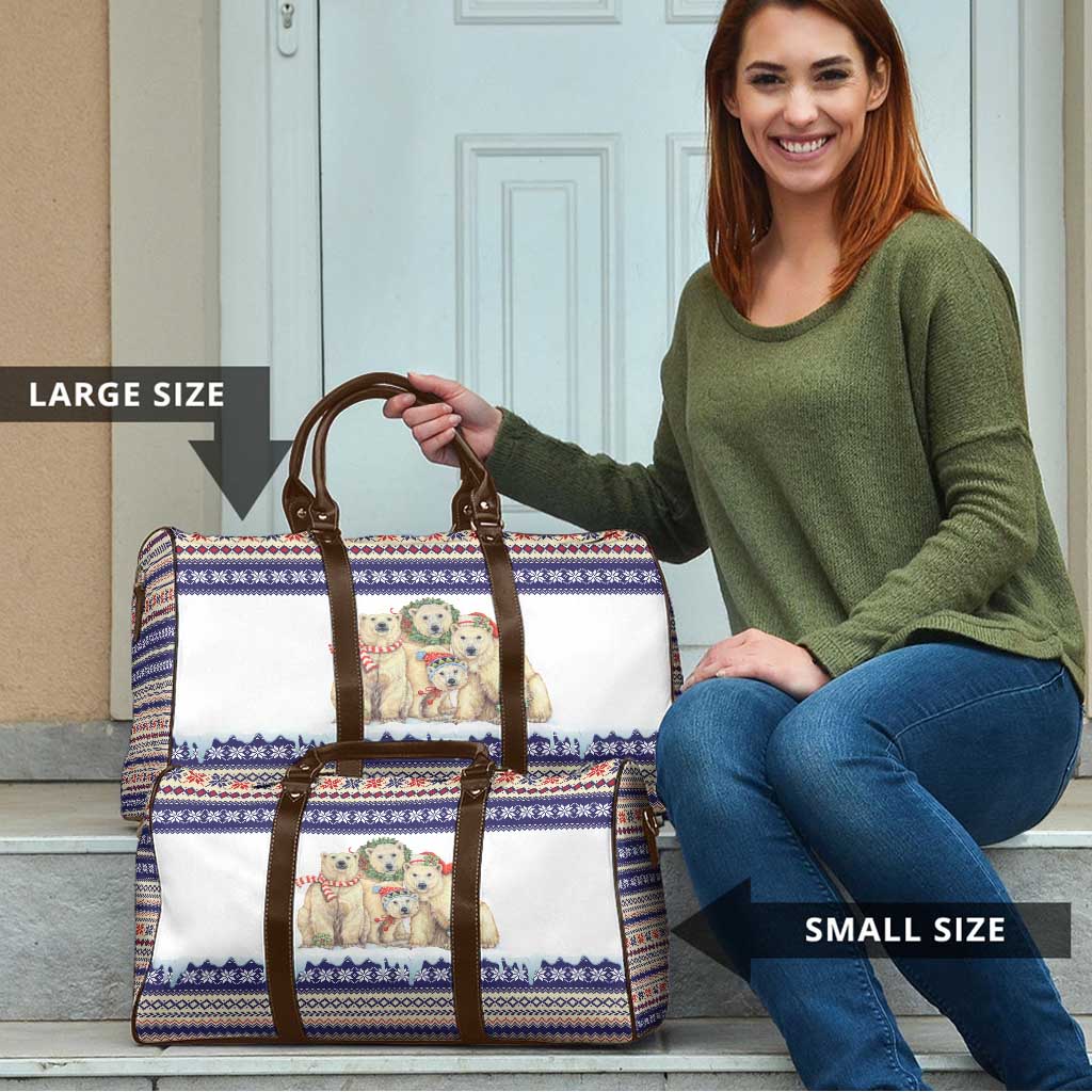 Polar Bears Christma Christmas Travel Bag Xmas Holiday Patterns - undefined