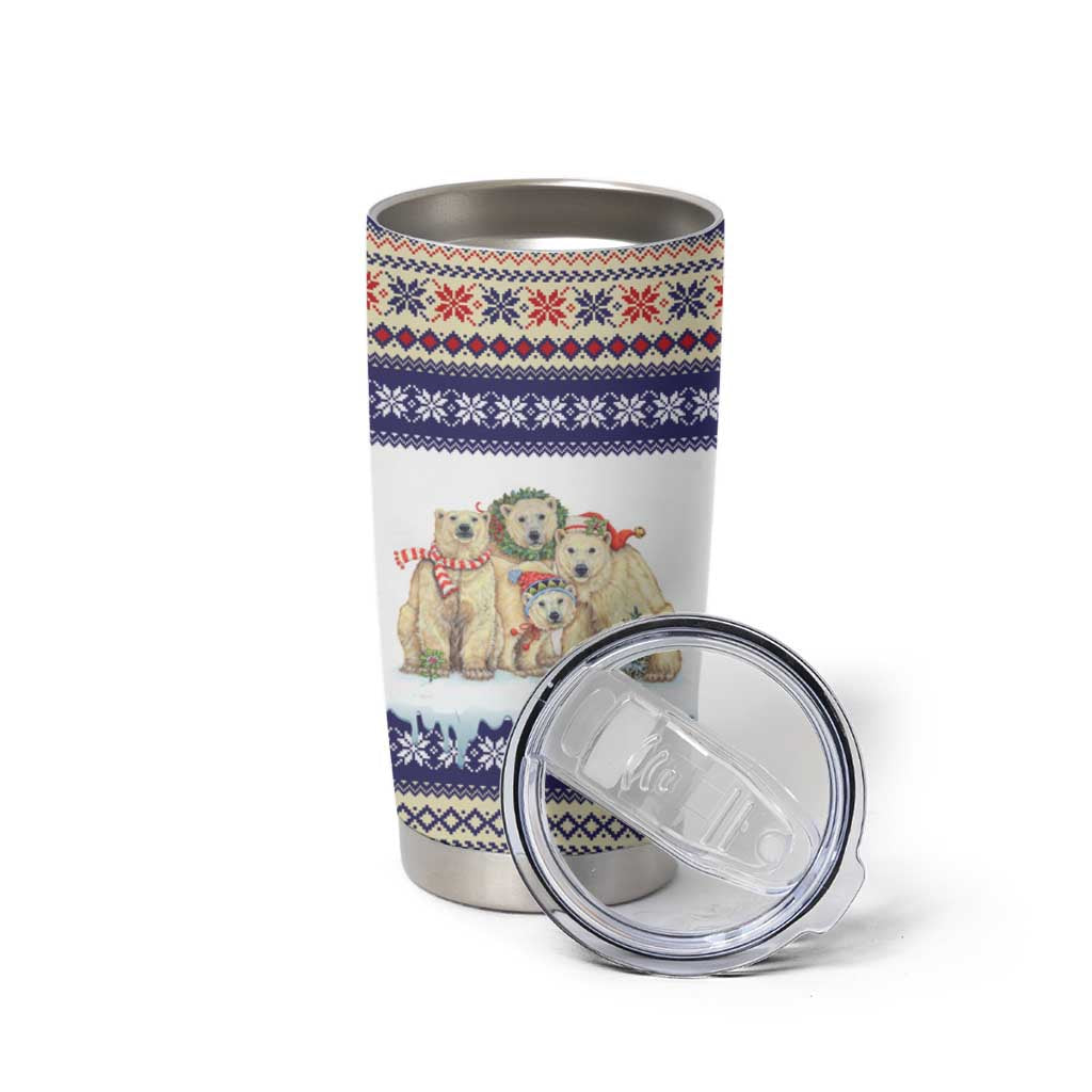 Polar Bears Christma Christmas Tumbler Cup Xmas Holiday Patterns - Wonder Print Shop