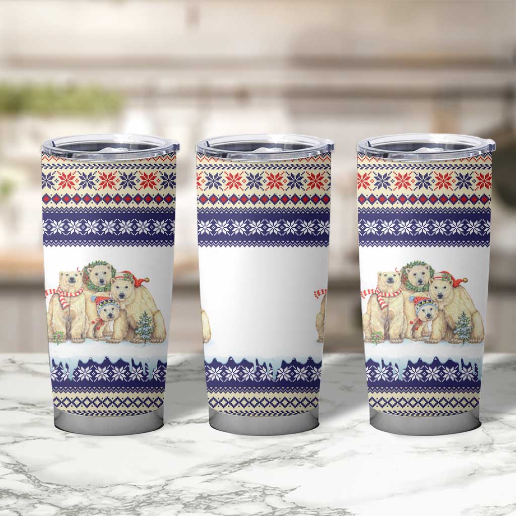 Polar Bears Christma Christmas Tumbler Cup Xmas Holiday Patterns - Wonder Print Shop