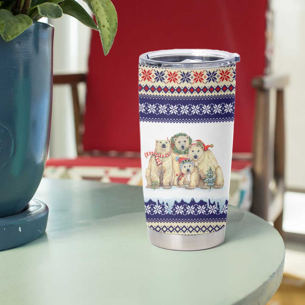 Polar Bears Christma Christmas Tumbler Cup Xmas Holiday Patterns - Wonder Print Shop
