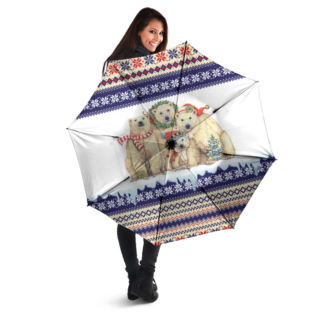 Polar Bears Christma Christmas Umbrella Xmas Holiday Patterns - Wonder Print Shop