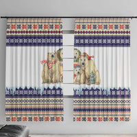 Polar Bears Christma Christmas Window Curtain Xmas Holiday Patterns - Wonder Print Shop