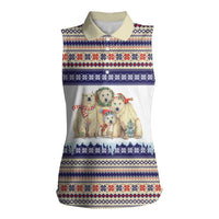 Polar Bears Christma Christmas Women Sleeveless Polo Shirt Xmas Holiday Patterns - Wonder Print Shop