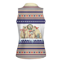 Polar Bears Christma Christmas Women Sleeveless Polo Shirt Xmas Holiday Patterns - Wonder Print Shop