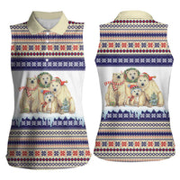 Polar Bears Christma Christmas Women Sleeveless Polo Shirt Xmas Holiday Patterns - Wonder Print Shop