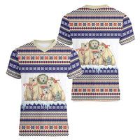 Polar Bears Christma Christmas Women V-Neck T-Shirt Xmas Holiday Patterns - Wonder Print Shop