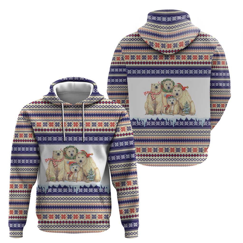 Polar Bears Christma Christmas Zip Hoodie Xmas Holiday Patterns - Wonder Print Shop