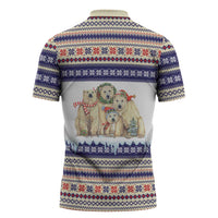 Polar Bears Christma Christmas Zipper Polo Shirt Xmas Holiday Patterns - undefined