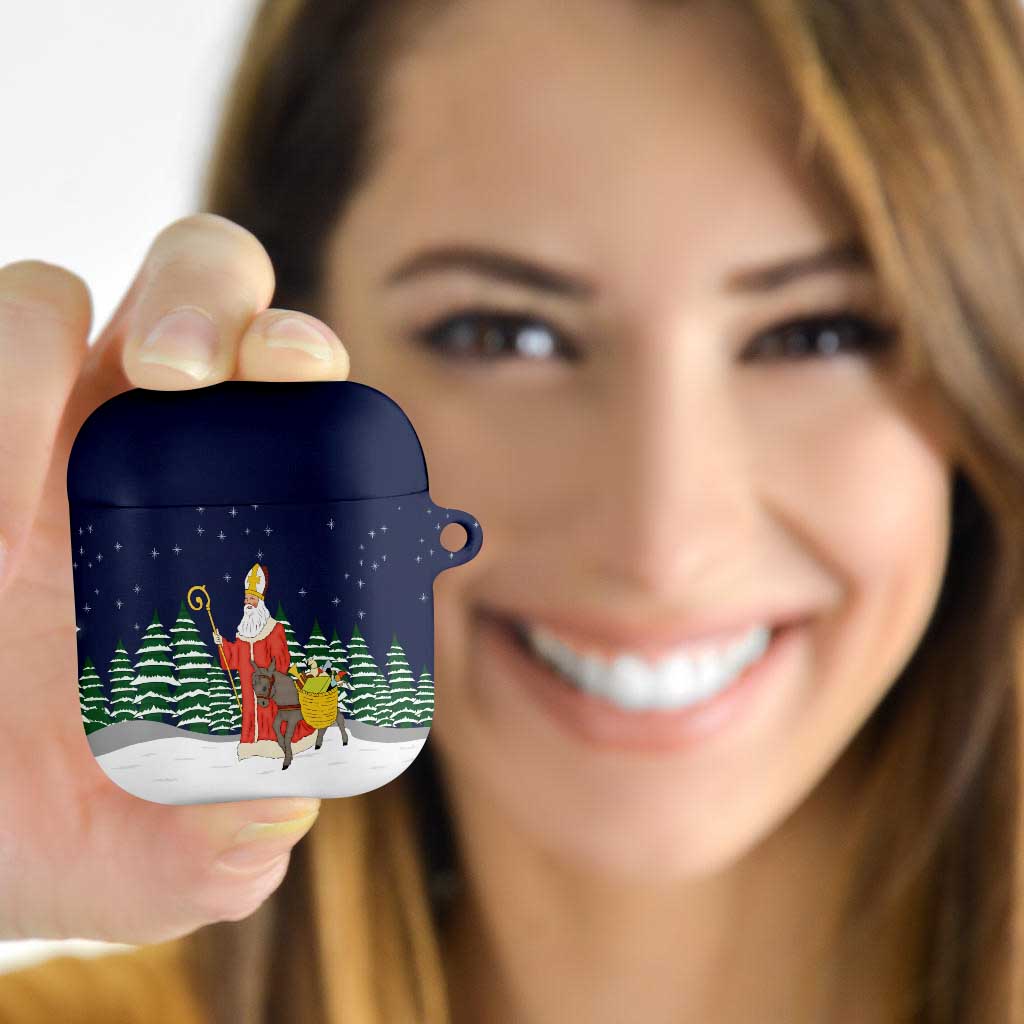 Saint Nicholas Christmas AirPods Case Xmas Holiday Patterns - Wonder Print Shop