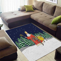 Saint Nicholas Christmas Area Rug Xmas Holiday Patterns - Wonder Print Shop