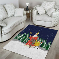 Saint Nicholas Christmas Area Rug Xmas Holiday Patterns - Wonder Print Shop