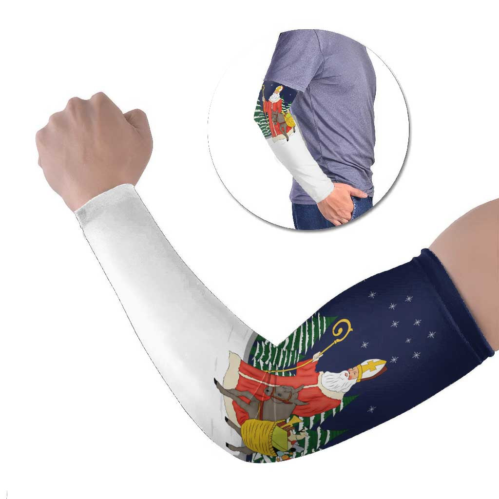 Saint Nicholas Christmas Arm Sleeves Xmas Holiday Patterns - Wonder Print Shop