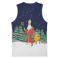 Saint Nicholas Christmas Basketball Jersey Xmas Holiday Patterns - Wonder Print Shop