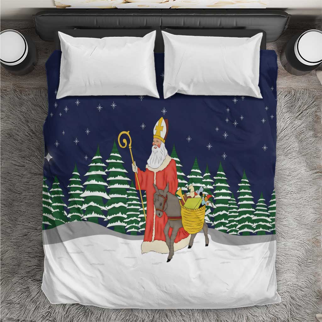 Saint Nicholas Christmas Bedding Set Xmas Holiday Patterns - Wonder Print Shop
