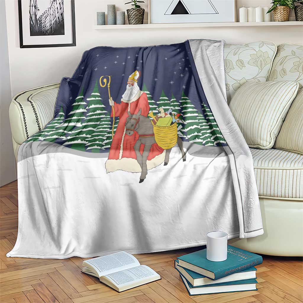 Saint Nicholas Christmas Blanket Xmas Holiday Patterns - Wonder Print Shop