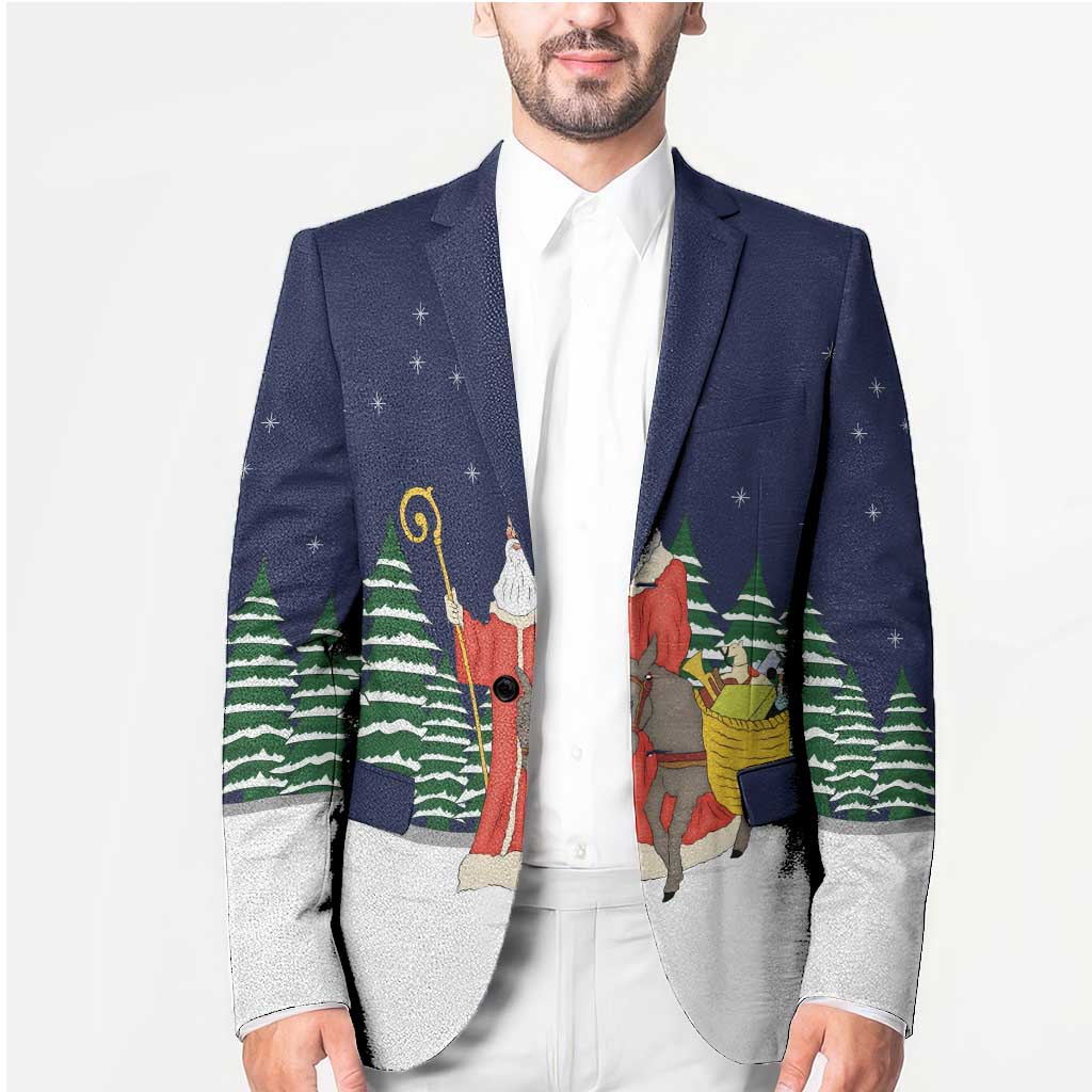 Saint Nicholas Christmas Blazer Xmas Holiday Patterns - Wonder Print Shop