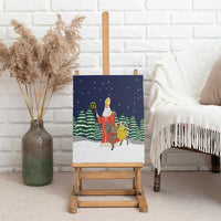 Saint Nicholas Christmas Canvas Wall Art Xmas Holiday Patterns - Wonder Print Shop
