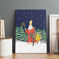 Saint Nicholas Christmas Canvas Wall Art Xmas Holiday Patterns - Wonder Print Shop