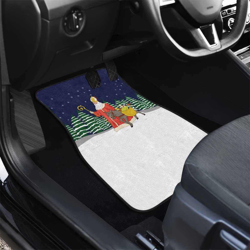 Saint Nicholas Christmas Car Mats Xmas Holiday Patterns - Wonder Print Shop