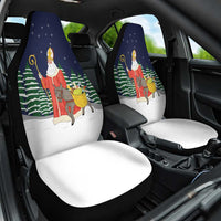 Saint Nicholas Christmas Car Seat Cover Xmas Holiday Patterns - Wonder Print Shop