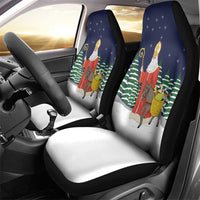 Saint Nicholas Christmas Car Seat Cover Xmas Holiday Patterns - Wonder Print Shop