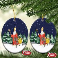 Saint Nicholas Christmas Ceramic Ornament Xmas Holiday Patterns - Wonder Print Shop