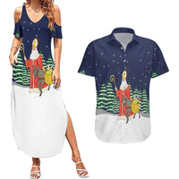 Saint Nicholas Christmas Couples Matching Summer Maxi Dress and Hawaiian Shirt Xmas Holiday Patterns - Wonder Print Shop