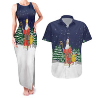 Saint Nicholas Christmas Couples Matching Tank Maxi Dress and Hawaiian Shirt Xmas Holiday Patterns - Wonder Print Shop