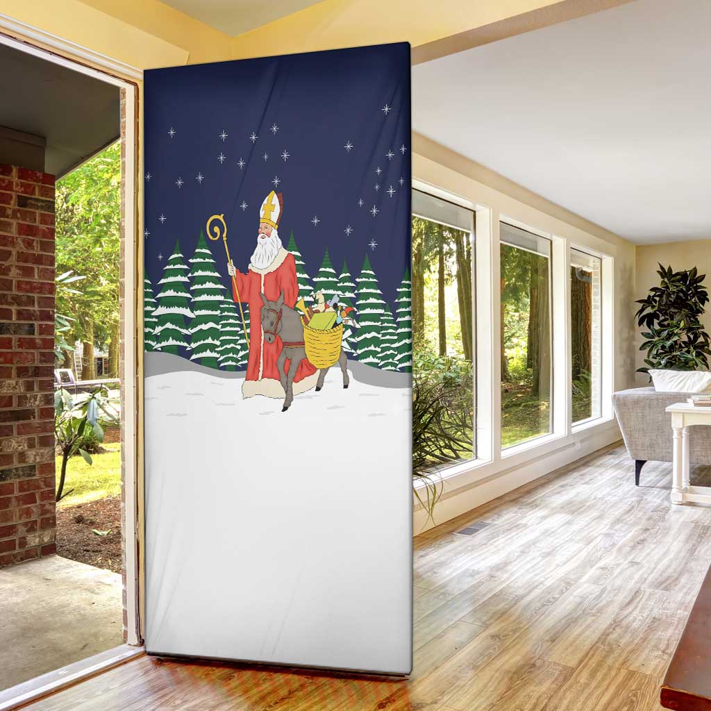 Saint Nicholas Christmas Door Cover Xmas Holiday Patterns - Wonder Print Shop