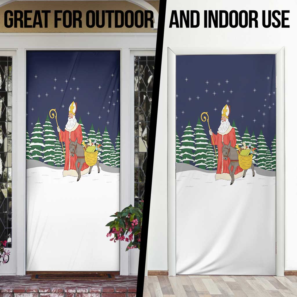 Saint Nicholas Christmas Door Cover Xmas Holiday Patterns - Wonder Print Shop