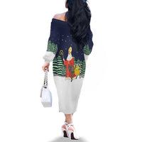 Saint Nicholas Christmas Family Matching Off The Shoulder Long Sleeve Dress and Hawaiian Shirt Xmas Holiday Patterns - Wonder Print Shop