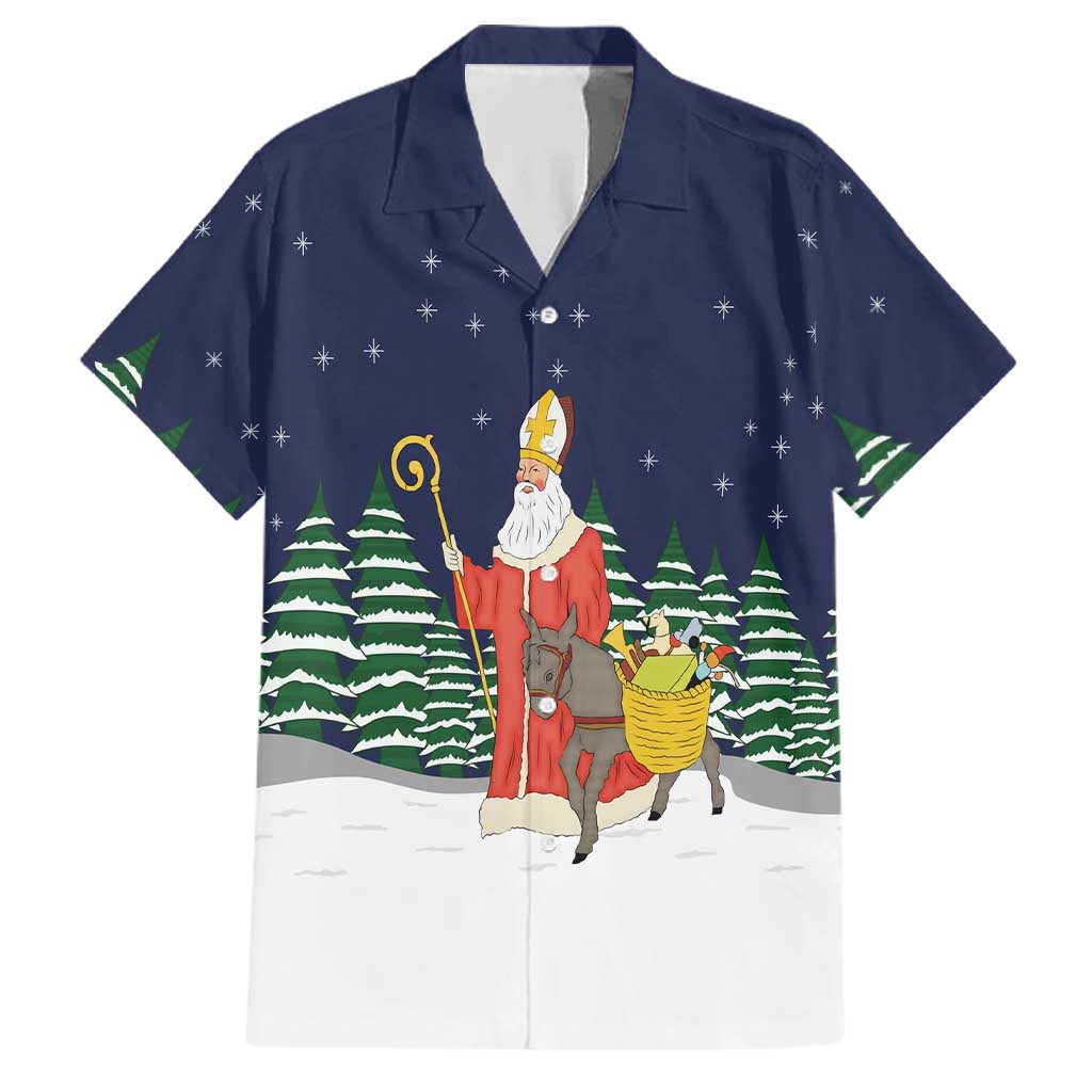 Saint Nicholas Christmas Family Matching Off Shoulder Maxi Dress and Hawaiian Shirt Xmas Holiday Patterns - Wonder Print Shop