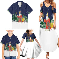 Saint Nicholas Christmas Family Matching Summer Maxi Dress and Hawaiian Shirt Xmas Holiday Patterns - Wonder Print Shop