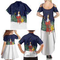 Saint Nicholas Christmas Family Matching Summer Maxi Dress and Hawaiian Shirt Xmas Holiday Patterns - Wonder Print Shop