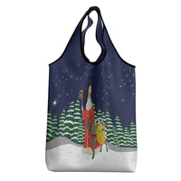 Saint Nicholas Christmas Grocery Bag Xmas Holiday Patterns - Wonder Print Shop