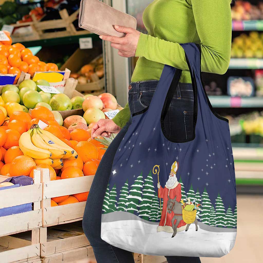 Saint Nicholas Christmas Grocery Bag Xmas Holiday Patterns - Wonder Print Shop