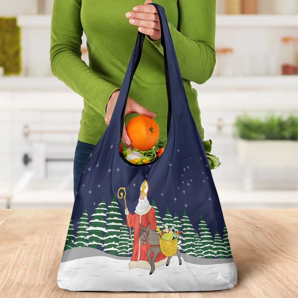 Saint Nicholas Christmas Grocery Bag Xmas Holiday Patterns - Wonder Print Shop