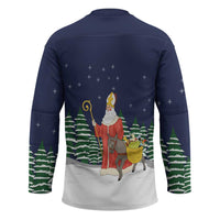 Saint Nicholas Christmas Hockey Jersey Xmas Holiday Patterns - Wonder Print Shop