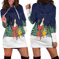 Saint Nicholas Christmas Hoodie Dress Xmas Holiday Patterns - Wonder Print Shop