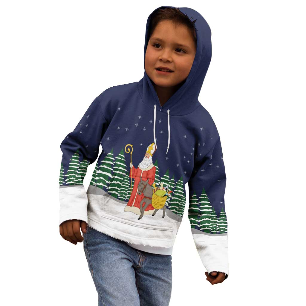 Saint Nicholas Christmas Kid Hoodie Xmas Holiday Patterns - Wonder Print Shop