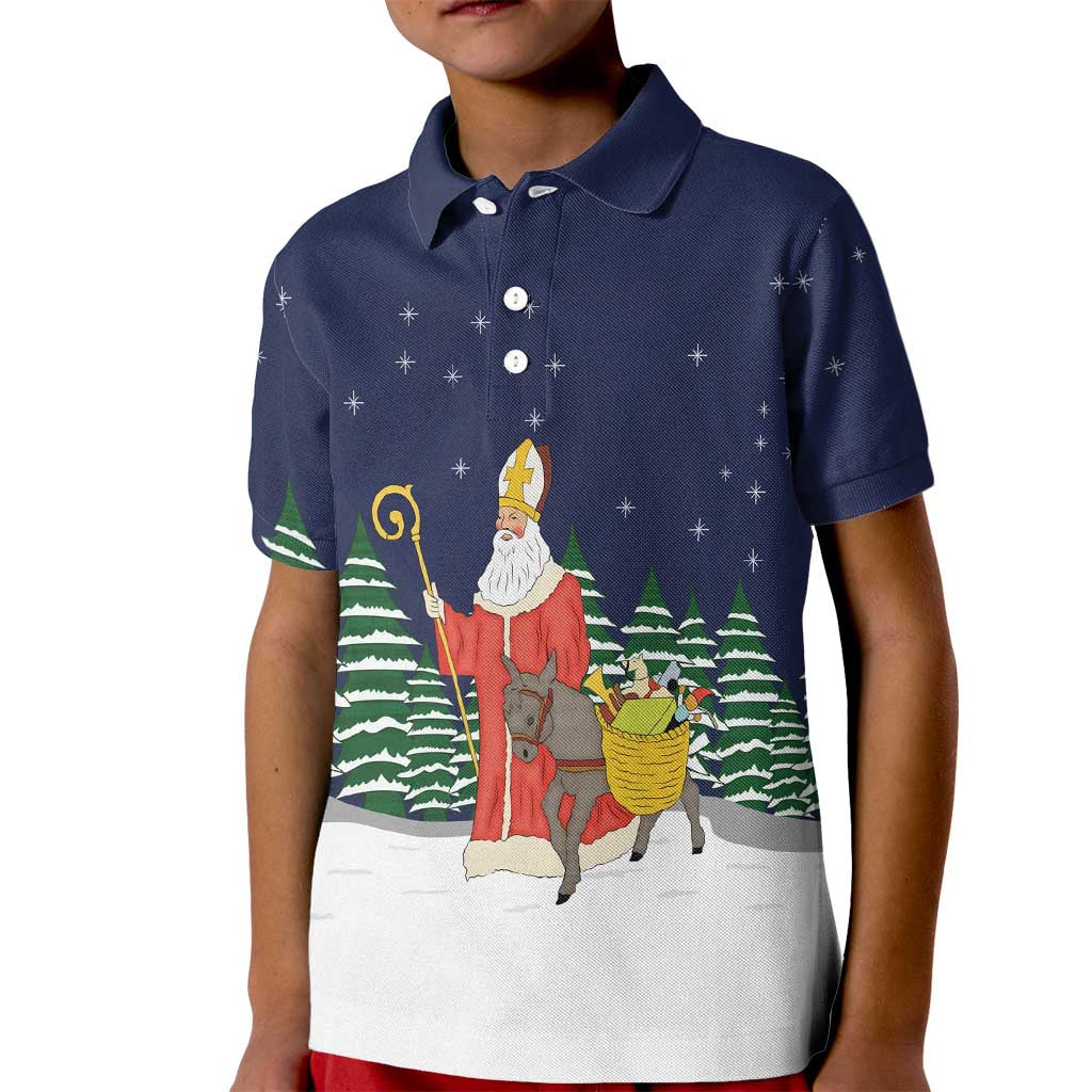 Saint Nicholas Christmas Kid Polo Shirt Xmas Holiday Patterns - Wonder Print Shop