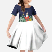 Saint Nicholas Christmas Kid Short Sleeve Dress Xmas Holiday Patterns - Wonder Print Shop