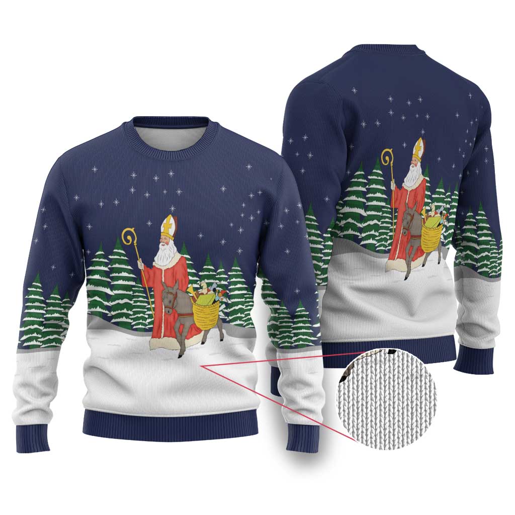 Saint Nicholas Christmas Ugly Christmas Sweater Xmas Holiday Patterns - Wonder Print Shop