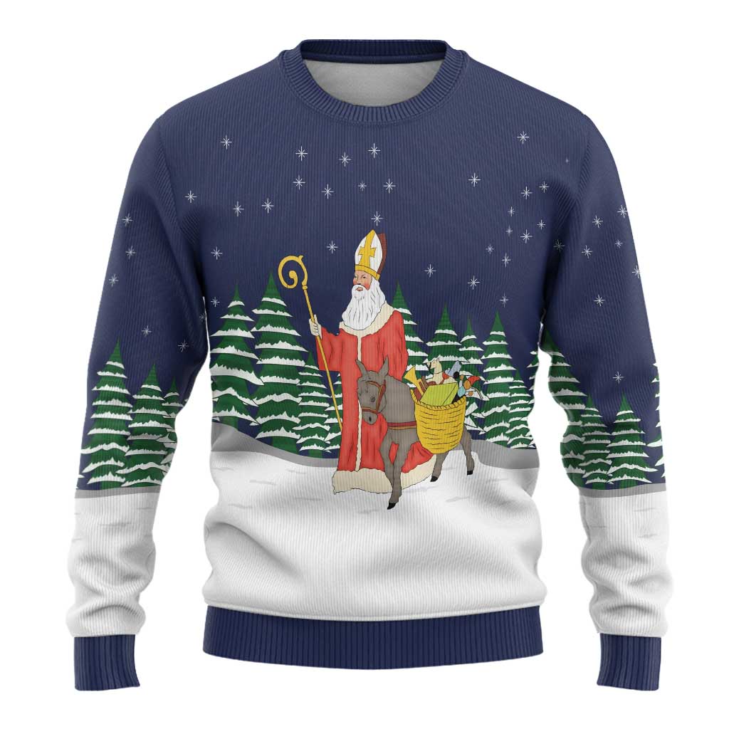 Saint Nicholas Christmas Ugly Christmas Sweater Xmas Holiday Patterns - Wonder Print Shop