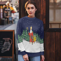 Saint Nicholas Christmas Ugly Christmas Sweater Xmas Holiday Patterns - Wonder Print Shop