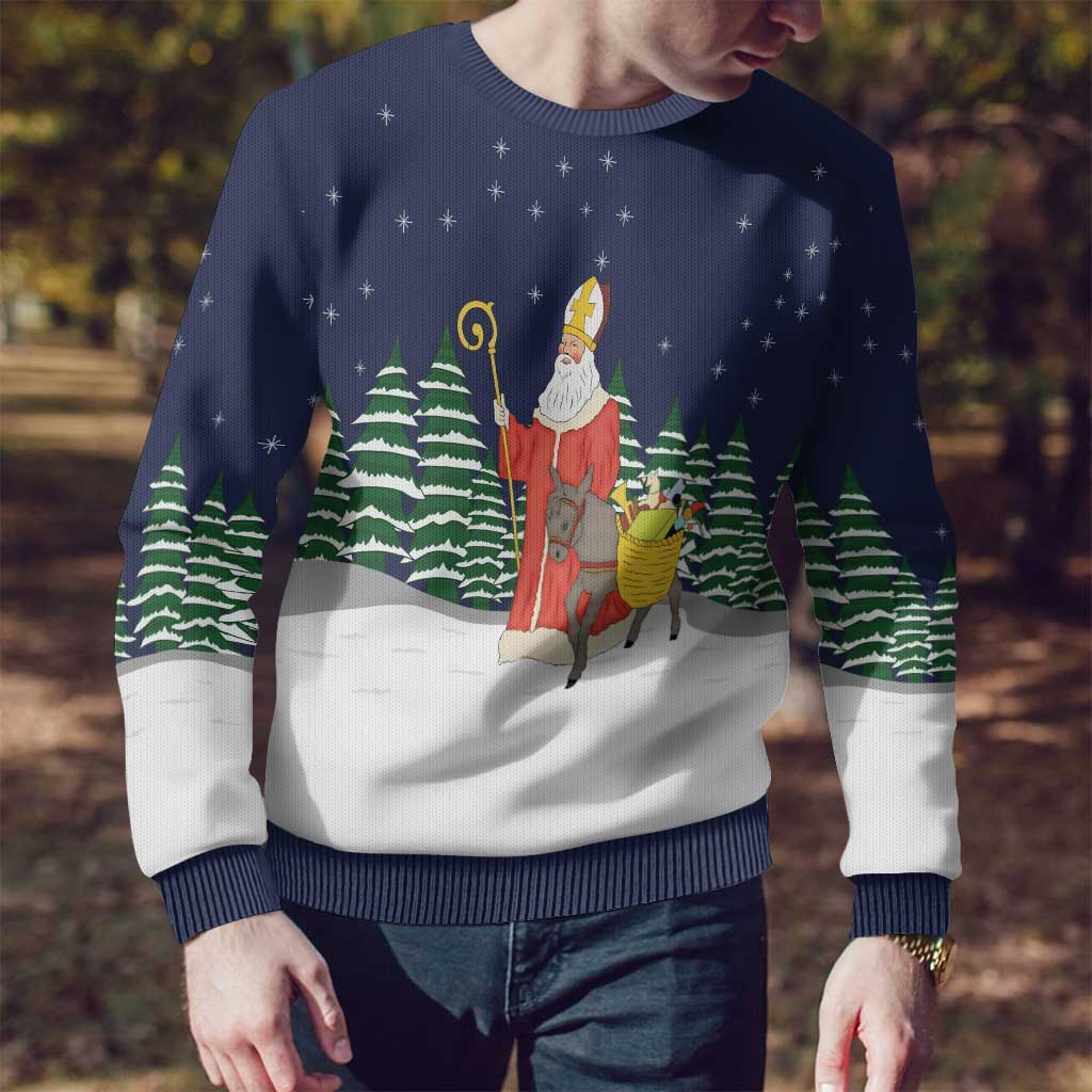 Saint Nicholas Christmas Ugly Christmas Sweater Xmas Holiday Patterns - Wonder Print Shop
