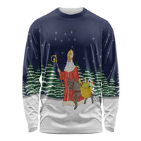 Saint Nicholas Christmas Long Sleeve Shirt Xmas Holiday Patterns - Wonder Print Shop