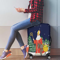 Saint Nicholas Christmas Luggage Cover Xmas Holiday Patterns - Wonder Print Shop